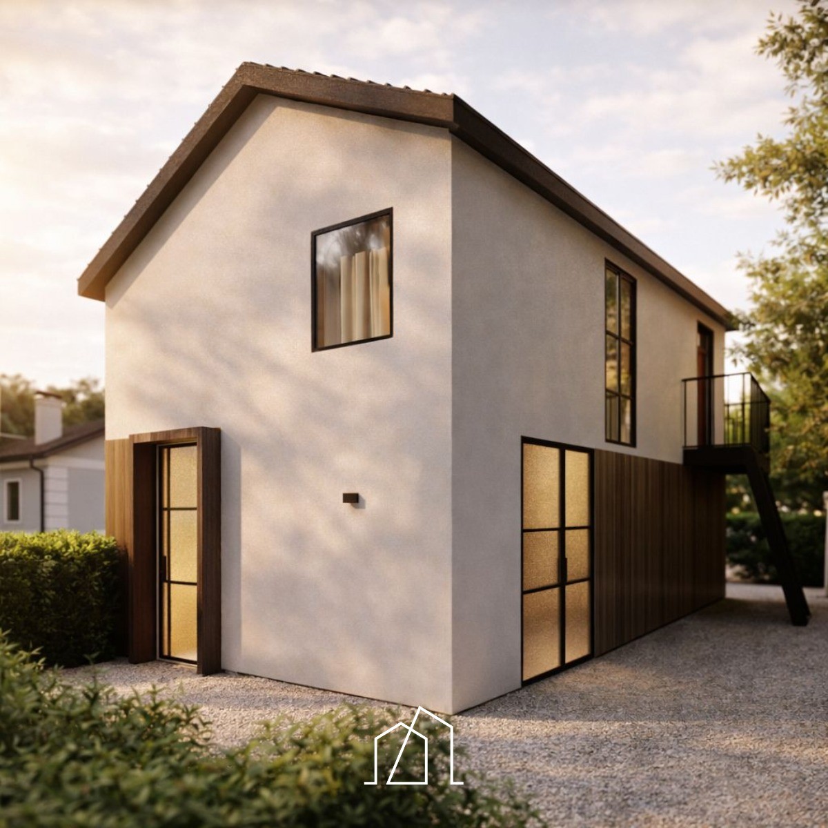 Zijgevel en tuinzijde van de totaalrenovatie in Ede