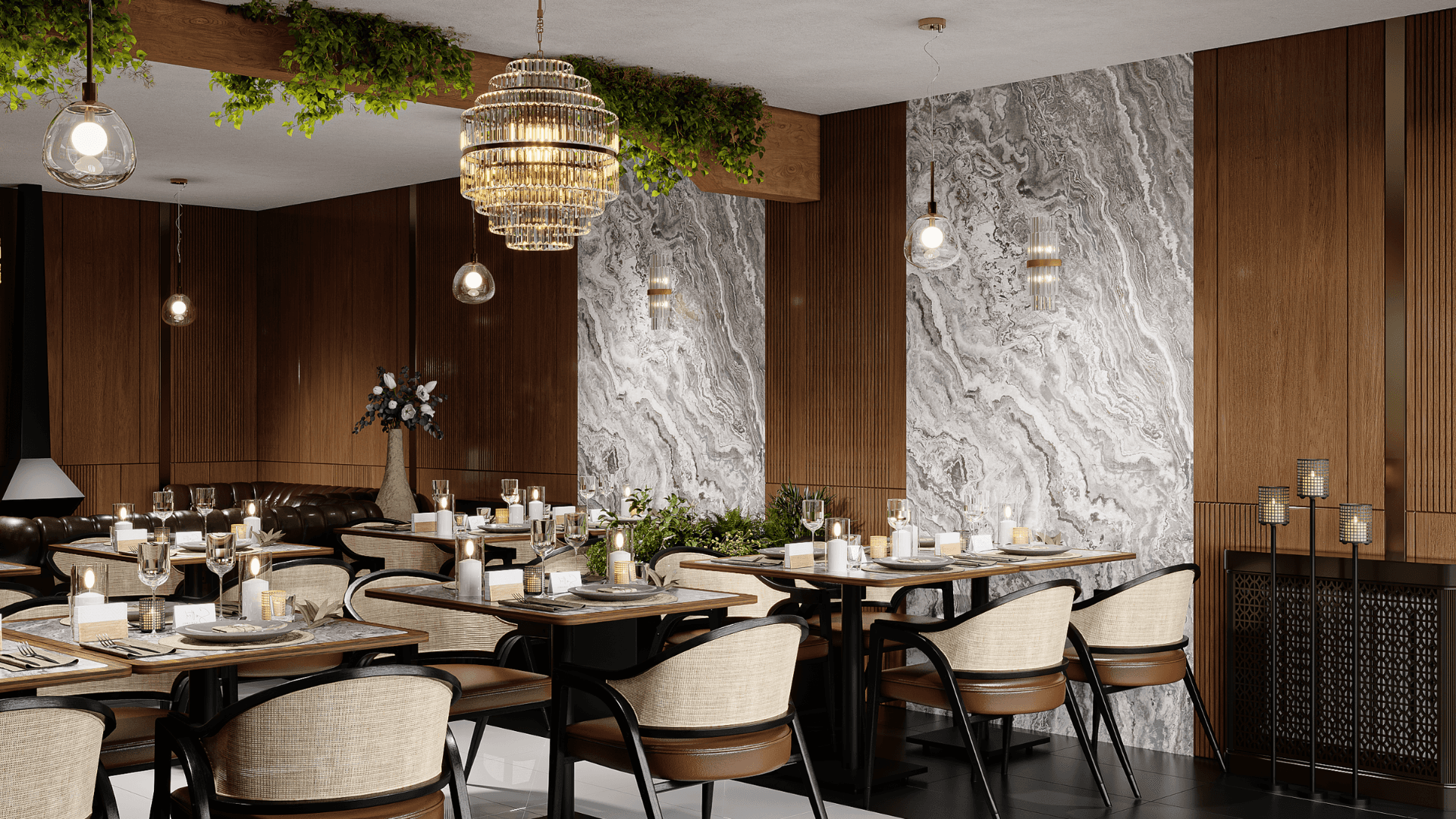 Horeca interieur met Balkan sfeer en comfortabele zitplekken